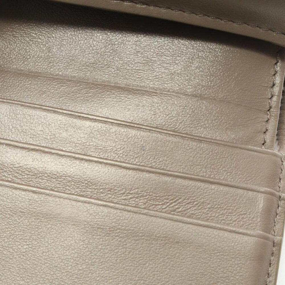 Celine Trifold Wallet Small Trifold Wallet Gray Beige Leather - Picture 10 of 11